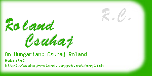 roland csuhaj business card